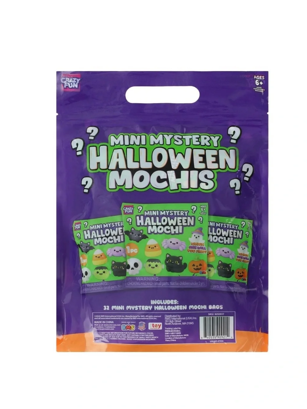 Crazy Fun RMS 32pk Mini Mystery Halloween Mochis - Purple Pack